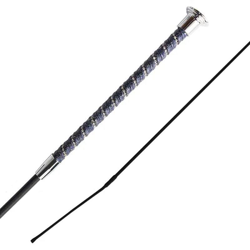 Woof Wear Twisted Dressage Whip Black/Silver